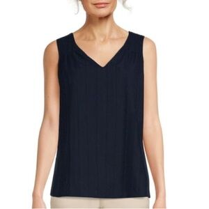 3/$10 Time and Tru Boxy Dark Blue Tank Top